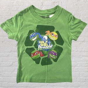 Nickelodeon Teenage Mutant Ninja Turtles Graphic T-shirt Size 2T Green‎ TMNT NWT